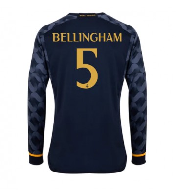 Lacne Muži Futbalové dres Real Madrid Jude Bellingham #5 2023-24 Dlhy Rukáv - Preč
